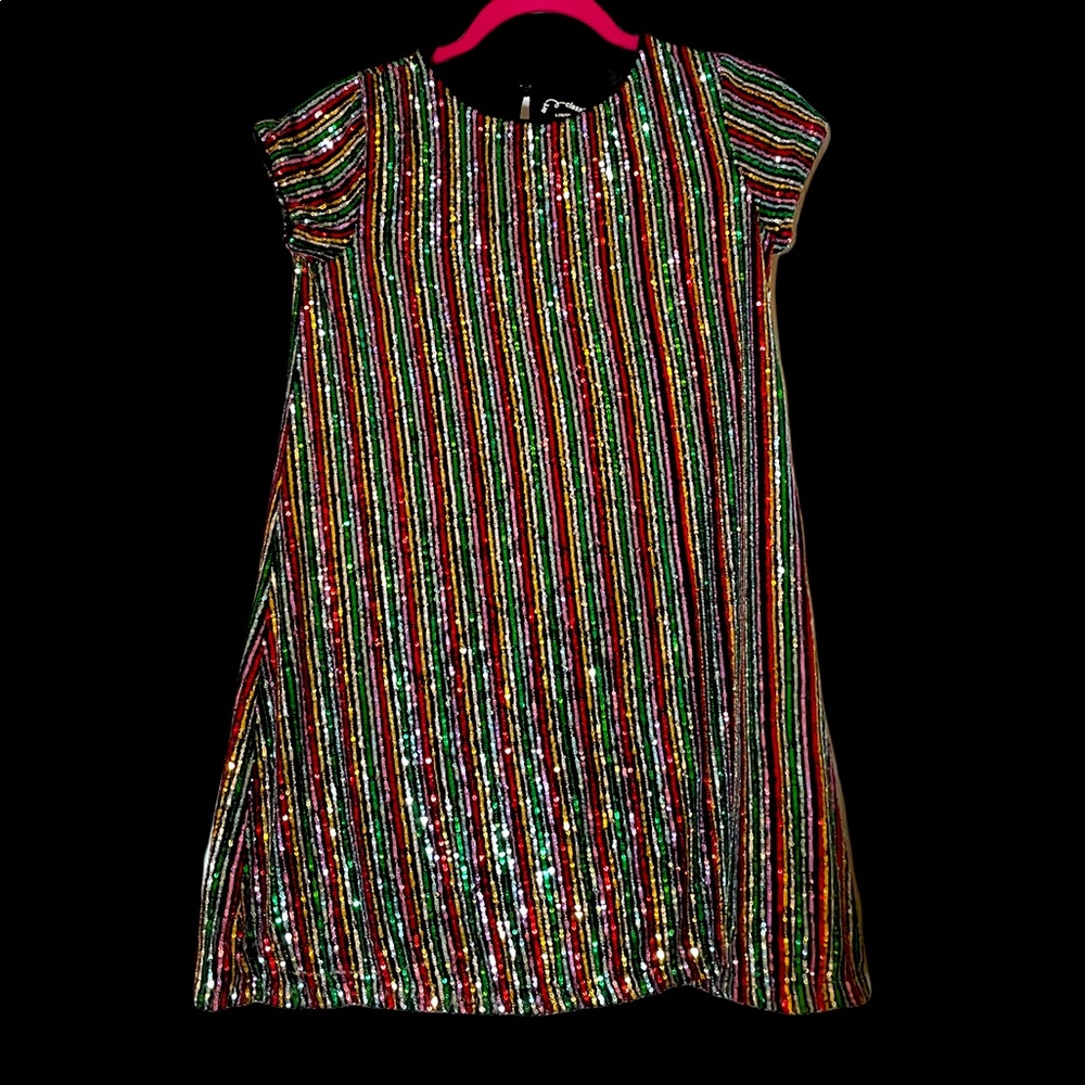 Rainbow sequin dress